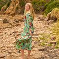 Sitara Vibrant Floral Cotton Maxi Dress – front view