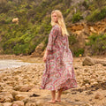 Trisha Floral Paisley Cotton Maxi Dress – front view