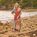 Tanya Artisan Patchwork Cotton Maxi Shirt Dress – front view