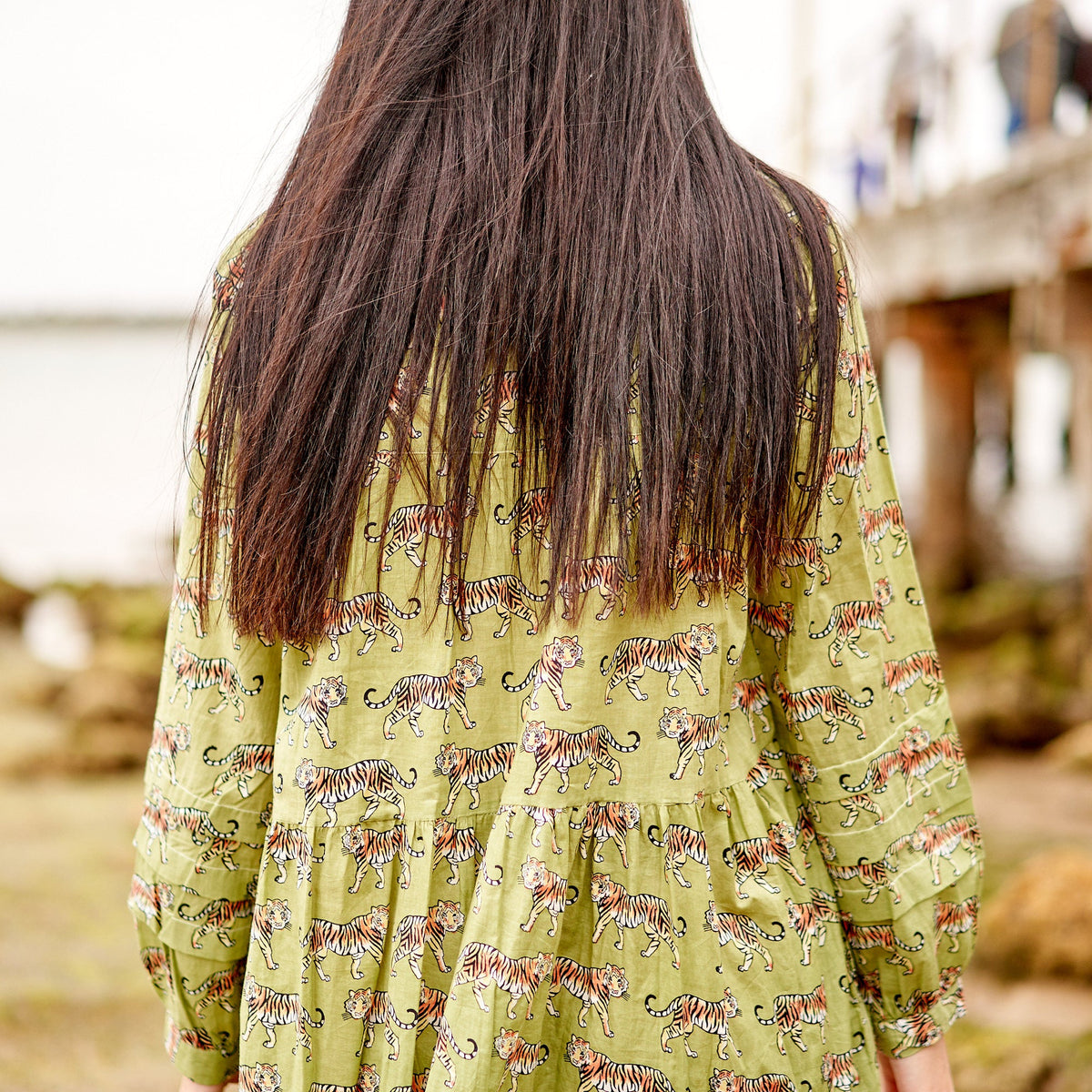 Aditi Wildflower Cotton Maxi Dress – print detail