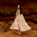 Diya Earth Floral Cotton Maxi Dress – front view