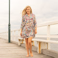 Nimbu Lemon Tropical Cotton Maxi Dress – front view
