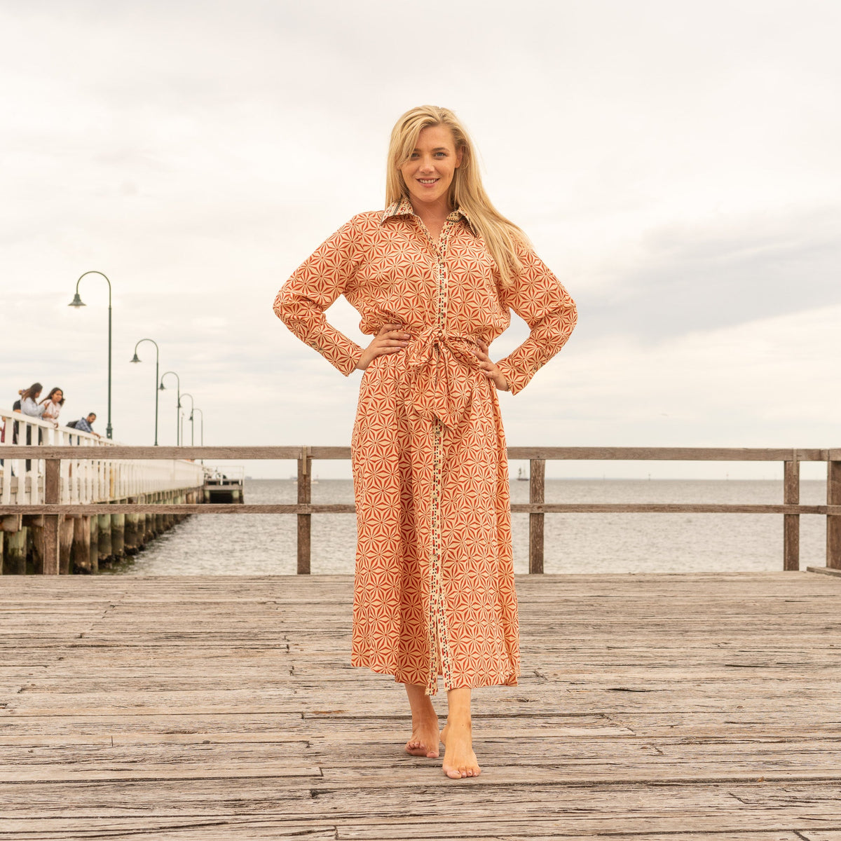 Divya Sunshine Bloom Cotton Midi Dress – styled look