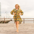 Pankhi Feather Cotton Midi Dress – front view
