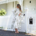 Sahana Soft Neutral Cotton Wrap Maxi Dress – front view